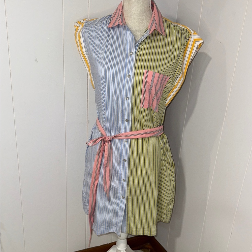 Maeve Multicolor Striped Mini Dress